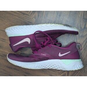 Nike Odyssey React 2 Flyknit Womens Plum Raspberry Red AH1016 600 - SIZE 7